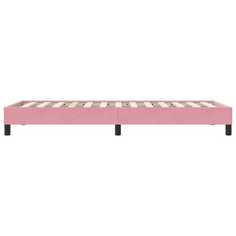 Boxspring zonder matras fluweel roze 90x210 cm 6