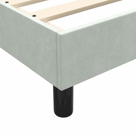 Boxspring zonder matras fluweel lichtgrijs 100x210 cm 8