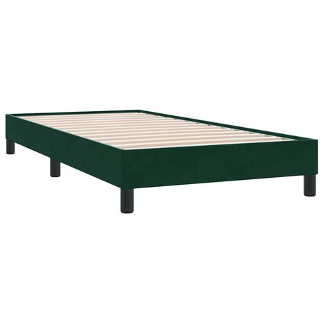 Boxspring zonder matras fluweel donkergroen 100x210 cm 3
