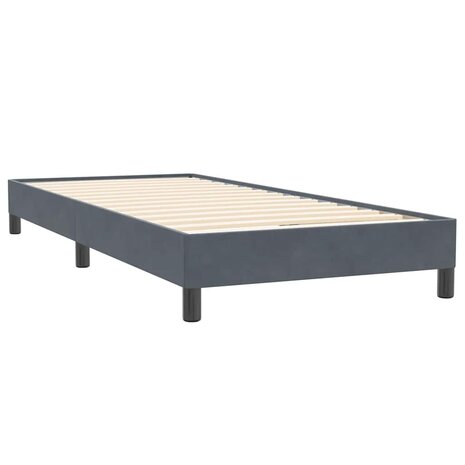 Boxspring zonder matras fluweel donkergrijs 80x220 cm 4