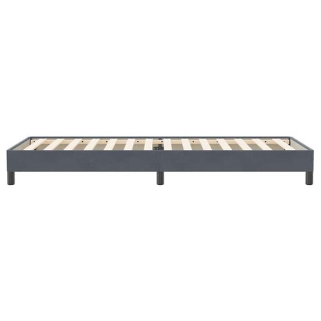Boxspring zonder matras fluweel donkergrijs 80x220 cm 6