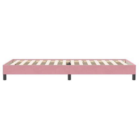 Boxspring zonder matras fluweel roze 80x220 cm 6