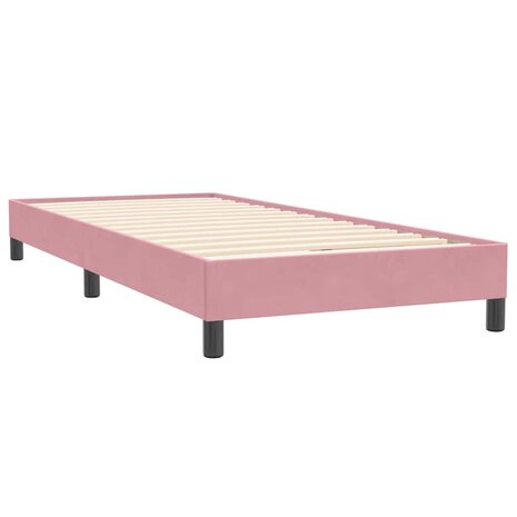 Boxspring zonder matras fluweel roze 90x220 cm 4