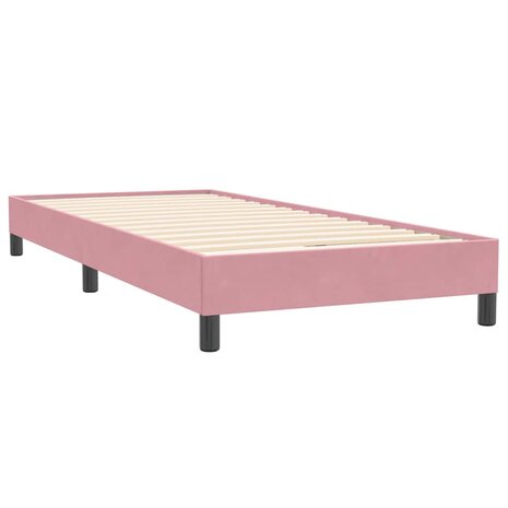 Boxspring zonder matras fluweel roze 90x220 cm 7