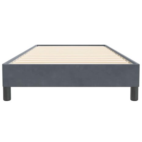 Boxspring zonder matras fluweel donkergrijs 100x220 cm 5