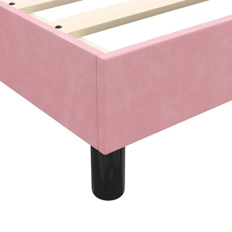 Boxspring zonder matras fluweel roze 100x220 cm 8