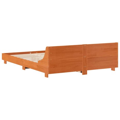 Bed met matras massief grenenhout wasbruin 140x190 cm 6