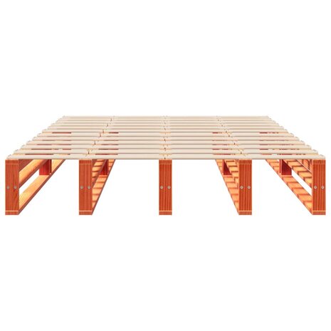 Bed met matras massief grenenhout wasbruin 140x190 cm 4