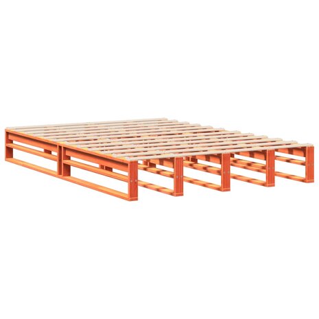 Bed met matras massief grenenhout wasbruin 140x190 cm 6