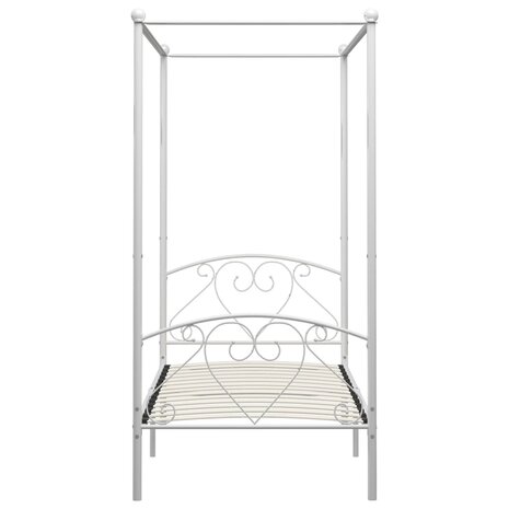 Hemelbedframe metaal wit 90x200 cm  3