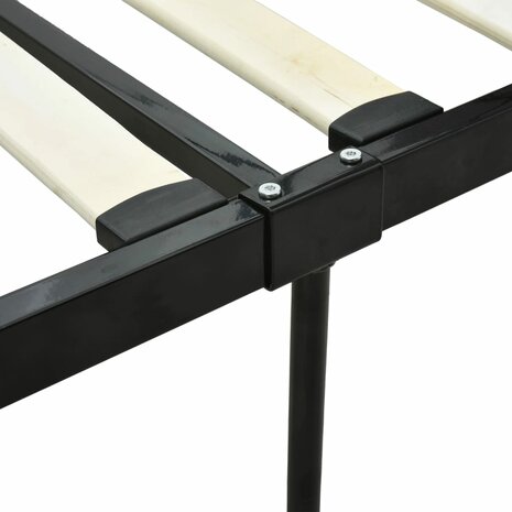 Hemelbedframe metaal zwart 140x200 cm  6
