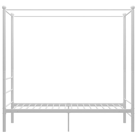 Hemelbedframe metaal wit 100x200 cm 4