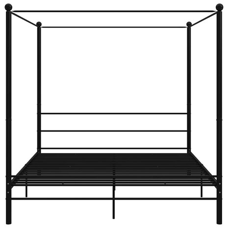 Hemelbedframe metaal zwart 200x200 cm  3