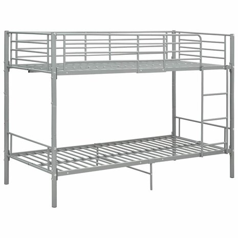 Stapelbed metaal grijs 90x200 cm 2