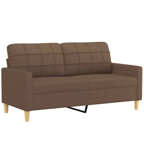 2-delige Loungeset met kussens stof bruin 4