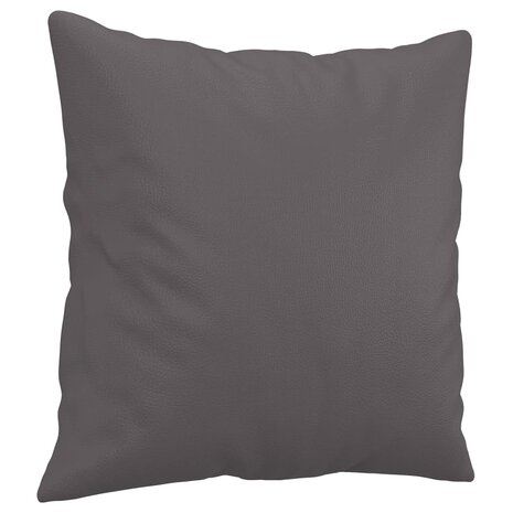 2-delige Loungeset met kussens kunstleer grijs 6