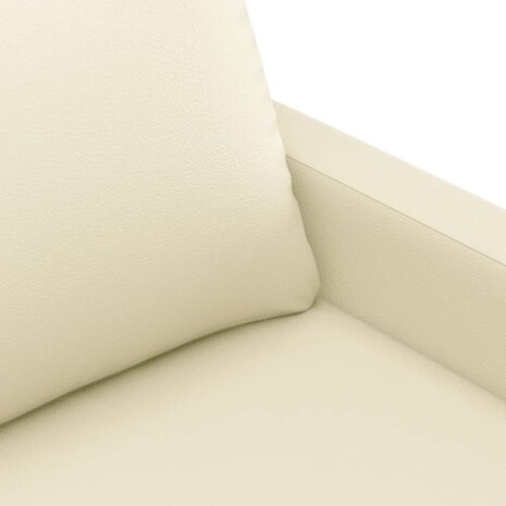 2-delige Loungeset met kussens kunstleer cr&egrave;me 5