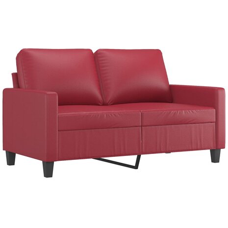2-delige Loungeset met kussens kunstleer wijnrood 3