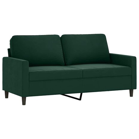 2-delige Loungeset met kussens fluweel donkergroen 4
