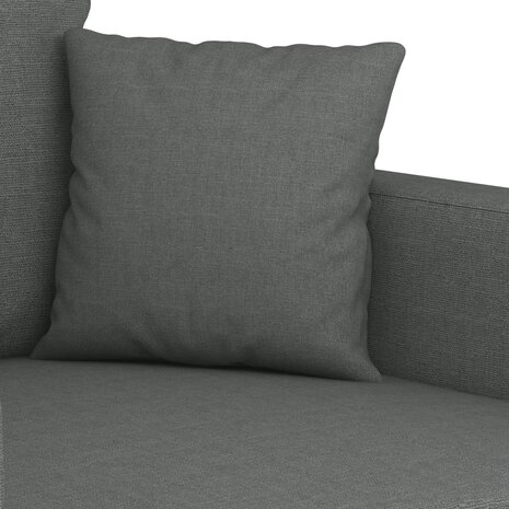 2-delige Loungeset met kussens stof donkergrijs 5