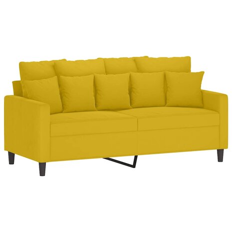 2-delige Loungeset met kussens fluweel geel 4