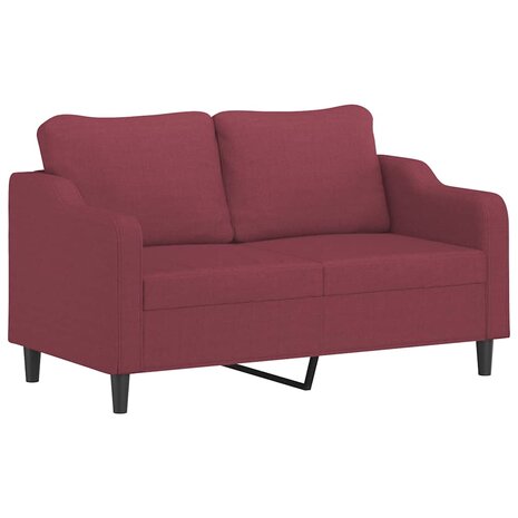 2-delige Loungeset met kussens stof wijnrood 4