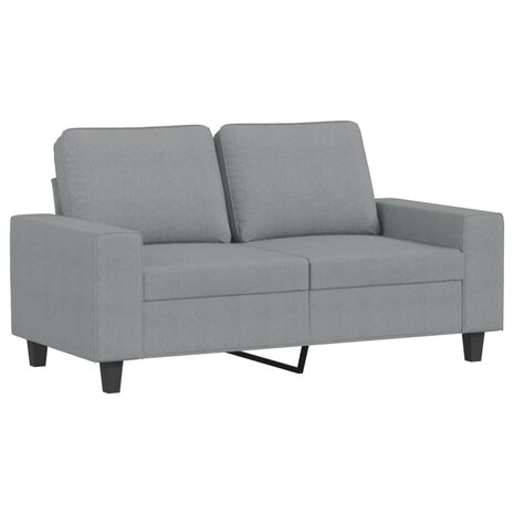 2-delige Loungeset stof lichtgrijs 3