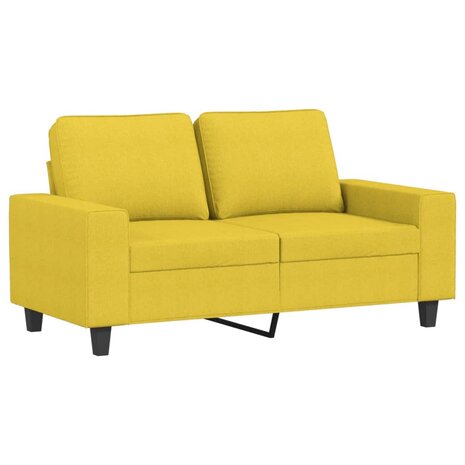 2-delige Loungeset stof lichtgeel 3