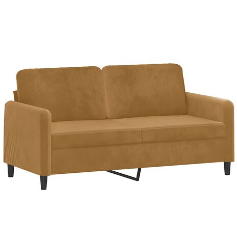 2-delige Loungeset fluweel bruin 4