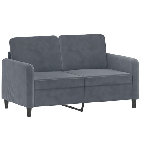 2-delige Loungeset met kussens fluweel donkergrijs 3