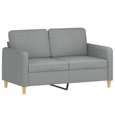 2-delige Loungeset met kussens stof lichtgrijs 3