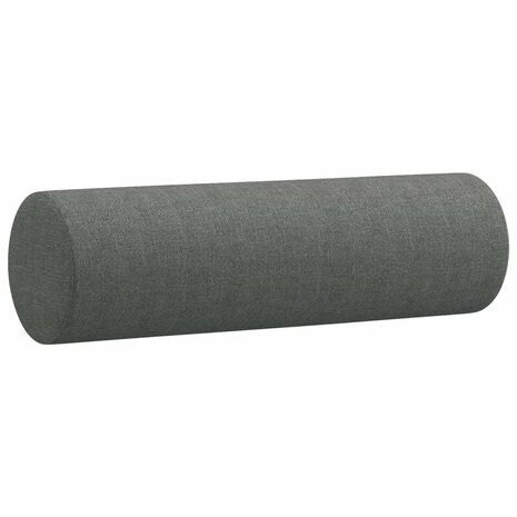 Driezitsbank met sierkussens 180 cm stof donkergrijs 6
