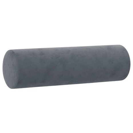 Driezitsbank met sierkussens 180 cm fluweel donkergrijs 6
