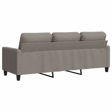 Driezitsbank 180 cm stof taupe 6