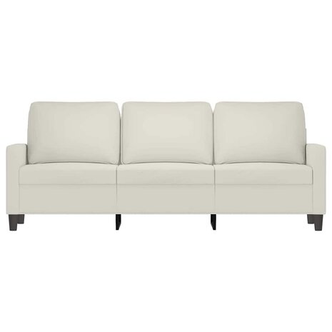 Driezitsbank 180 cm fluweel cr&egrave;mekleurig 3