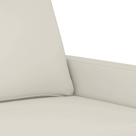 Driezitsbank 180 cm fluweel cr&egrave;mekleurig 6