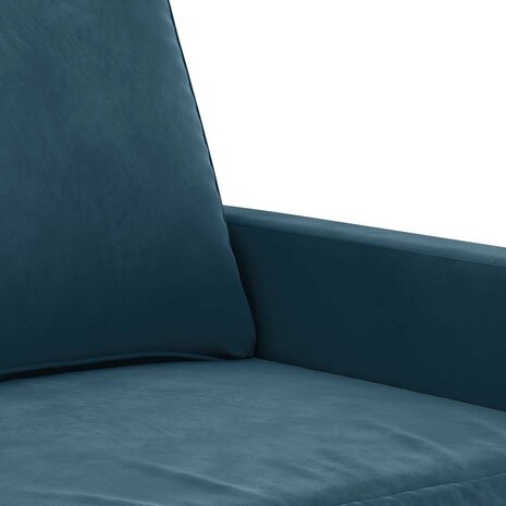 Driezitsbank 180 cm fluweel blauw 6