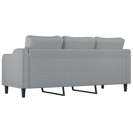 Driezitsbank 180 cm stof lichtgrijs 5
