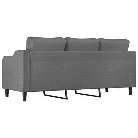 Driezitsbank 180 cm stof donkergrijs 5