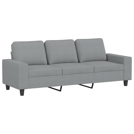 Driezitsbank 180 cm stof lichtgrijs 2