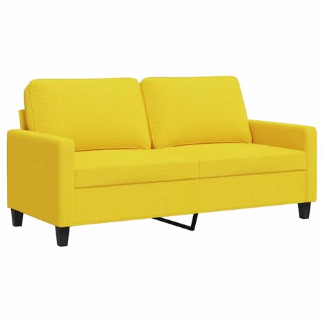 Tweezitsbank 140 cm stof lichtgeel 2