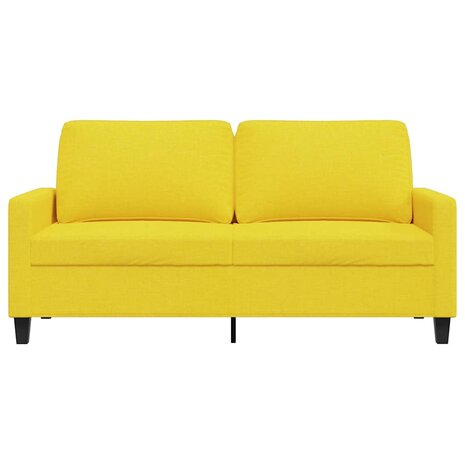 Tweezitsbank 140 cm stof lichtgeel 4