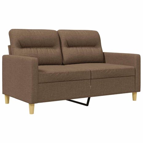 Tweezitsbank 120 cm stof bruin 2