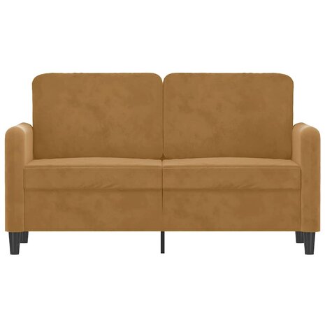 Tweezitsbank 120 cm fluweel bruin 3