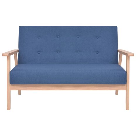 Bankstel stof blauw 2-delig 3