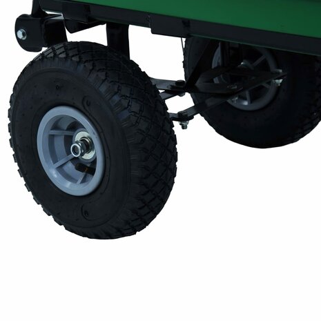 Tuinkiepwagen 300 kg 75L groen 8