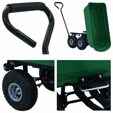 Tuinkiepwagen 300 kg 75L groen 9