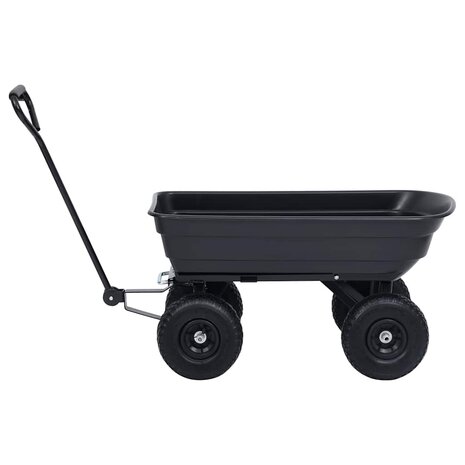 Tuinkiepwagen 300 kg 75 L zwart 4