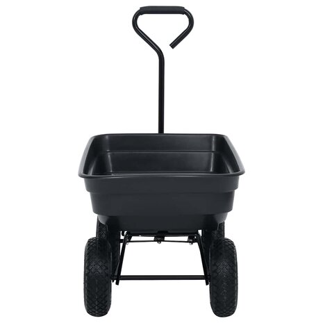 Tuinkiepwagen 300 kg 75 L zwart 5