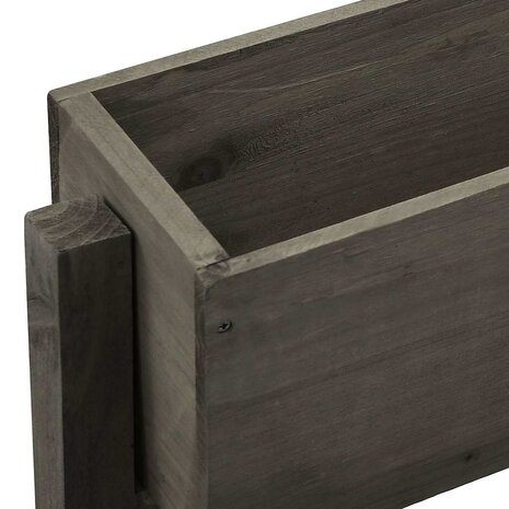 Plantenbak inklapbaar 60x14x75 cm massief vurenhout grijs 4